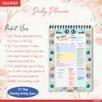 Sports Theme Daily Planner A5 – 100 Days Undated Journal with To-Do List, Priorities, Appointments & Goal Tracker | Best Gift for Sports Lovers & Students