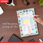 Sports Theme Daily Planner A5 – 100 Days Undated Journal with To-Do List, Priorities, Appointments & Goal Tracker | Best Gift for Sports Lovers & Students