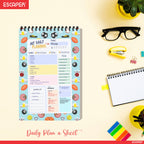 Sports Theme Daily Planner A5 – 100 Days Undated Journal with To-Do List, Priorities, Appointments & Goal Tracker | Best Gift for Sports Lovers & Students