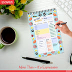 Sports Theme Daily Planner A5 – 100 Days Undated Journal with To-Do List, Priorities, Appointments & Goal Tracker | Best Gift for Sports Lovers & Students