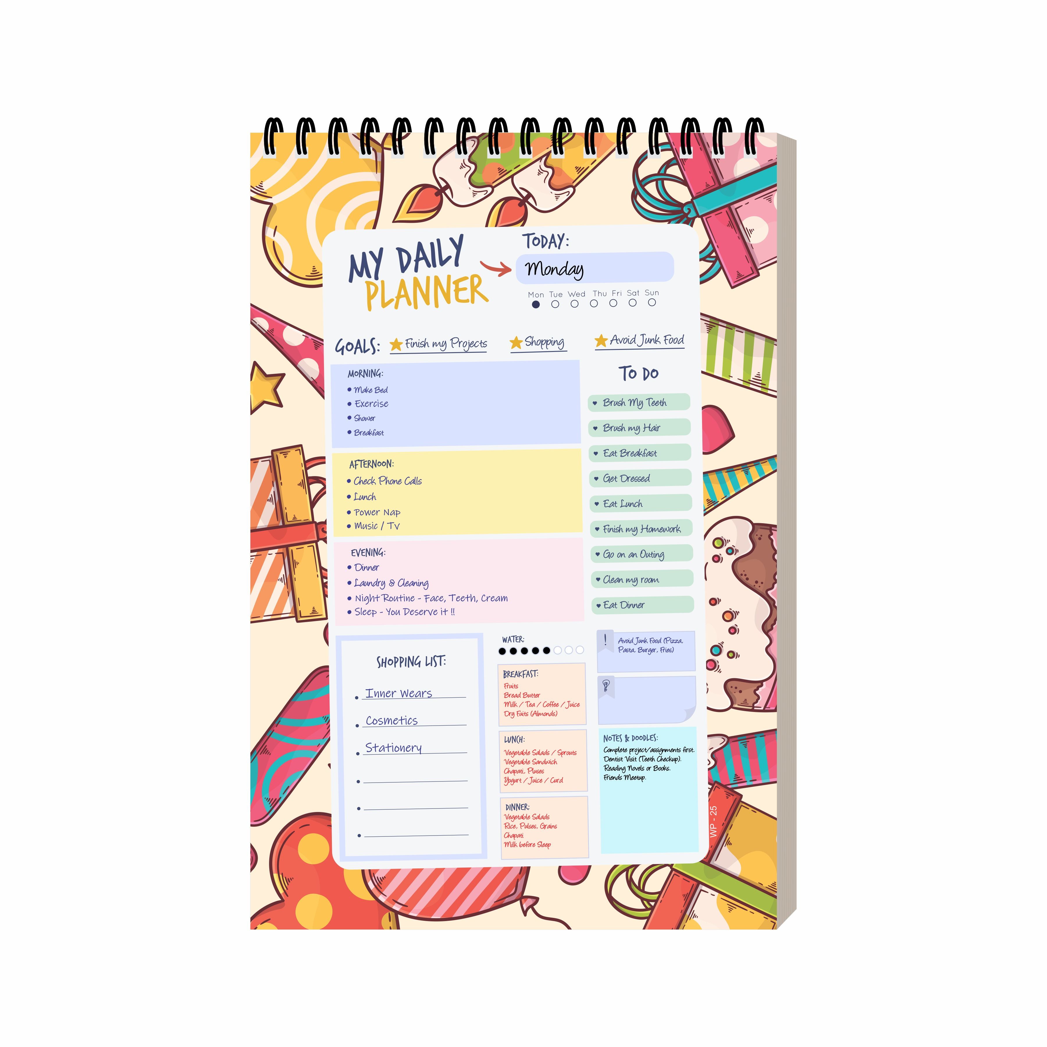 Happy Birthday Theme Daily Planner A5 – 100 Days Undated Productivity Journal with To-Do List & Goal Tracker | Unique Birthday Gift for Students & Professionals