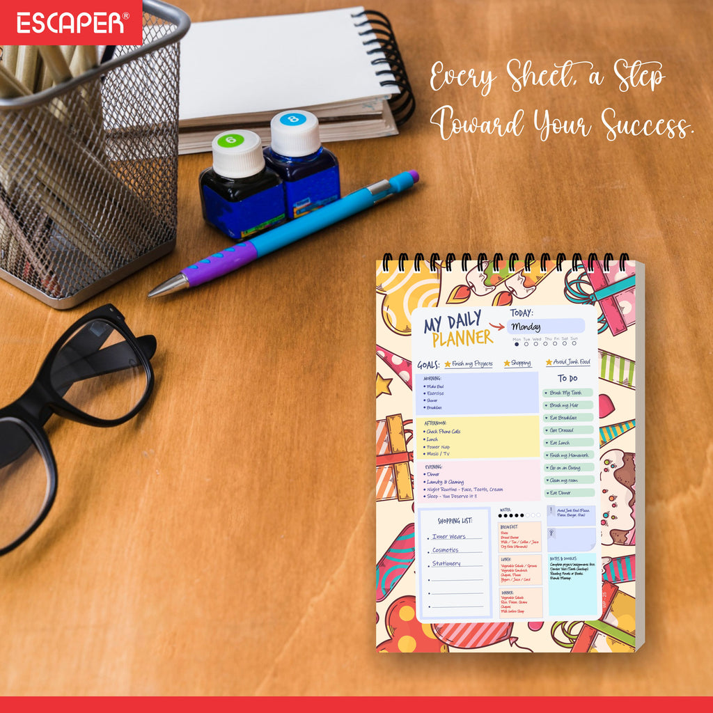 Happy Birthday Theme Daily Planner A5 – 100 Days Undated Productivity Journal with To-Do List & Goal Tracker | Unique Birthday Gift for Students & Professionals