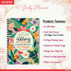 Motivational Daily Planner Diary A5 8.5x5.5 in – 60 Days Undated Journal with To-Do List, Goal Tracker, Appointments, Expense & Health Tracker for Work & Study