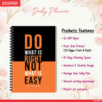 Premium 60 Day Motivational Daily Planner Diary A5 – Undated Productivity Journal with To-Do List, Goal Tracker, Health & Expense Tracker | Planner for Work & Gifting
