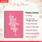 Daily Motivational Planner Diary A5 – 60 Days Undated Journal Book with Schedule Organizer, To-Do List, Goal Tracker & Health Tracker for Work & Study