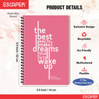Daily Motivational Planner Diary A5 – 60 Days Undated Journal Book with Schedule Organizer, To-Do List, Goal Tracker & Health Tracker for Work & Study
