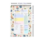 Cream Floral Theme Daily Planner : Stay Organized and Inspired with A5-Sized (80 Days Plan) Planner - Perfect for Kids, Students & Creatives
