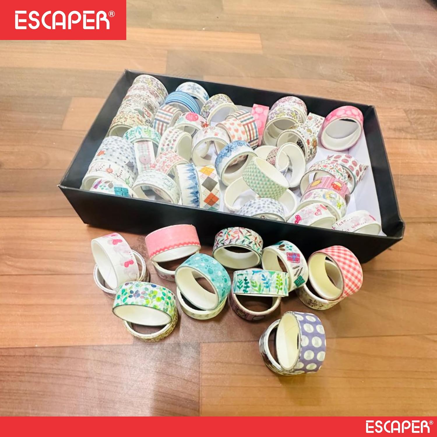 Decorative Self Adhesive Tape Rolls (1.5 Cm x 3 Metre), Designer Craft Material Tape Perfect For Art Craft and DIY Gift