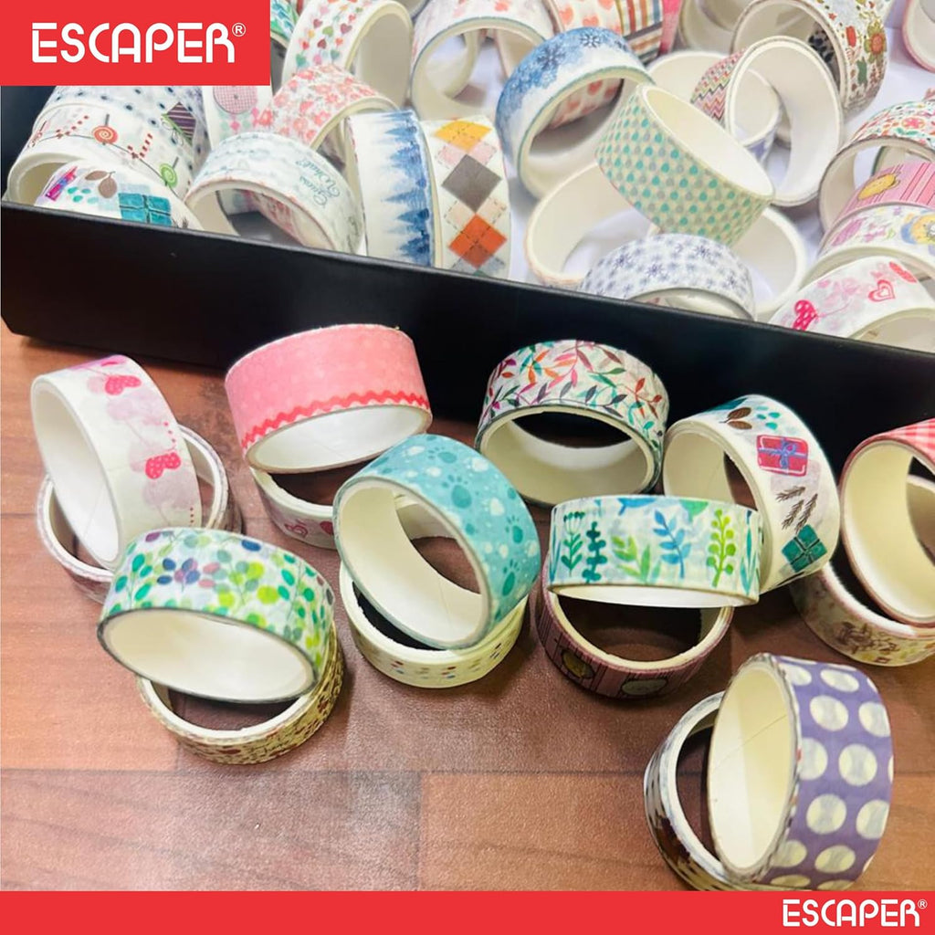 Decorative Self Adhesive Tape Rolls (1.5 Cm x 3 Metre), Designer Craft Material Tape Perfect For Art Craft and DIY Gift