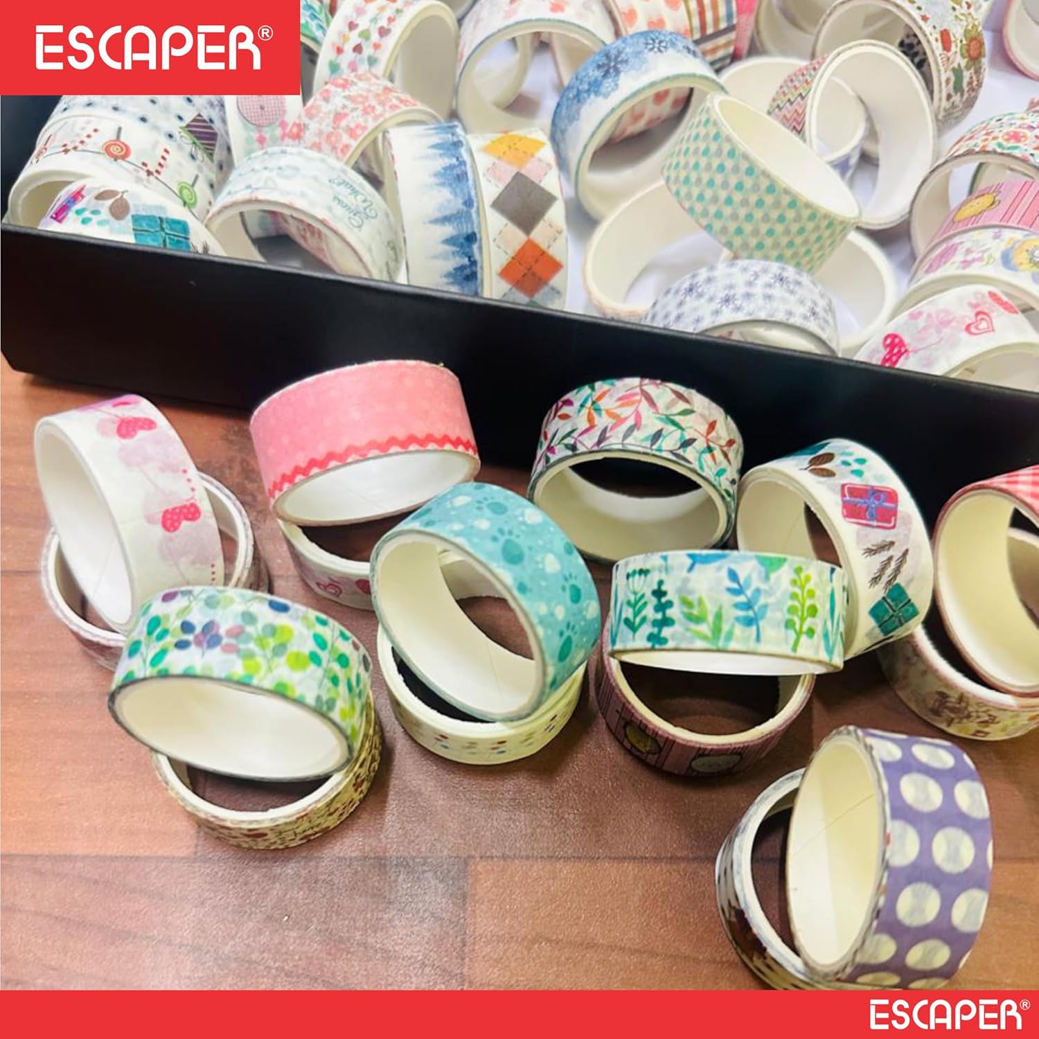 Decorative Self Adhesive Tape Rolls (1.5 Cm x 3 Metre), Designer Craft Material Tape Perfect For Art Craft and DIY Gift