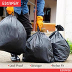 Black Garbage Bags Rolls – Leak-Proof Dustbin Bags for Wet & Dry Waste, Garbage Disposal Bags for Home, Office, Kitchen, Hospitals & Hotels