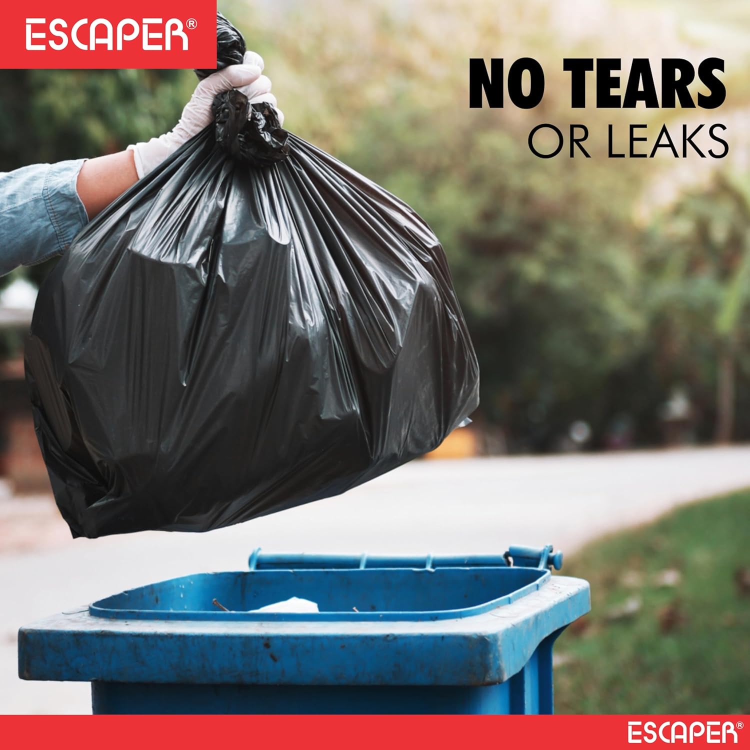 Black Garbage Bags Rolls – Leak-Proof Dustbin Bags for Wet & Dry Waste, Garbage Disposal Bags for Home, Office, Kitchen, Hospitals & Hotels