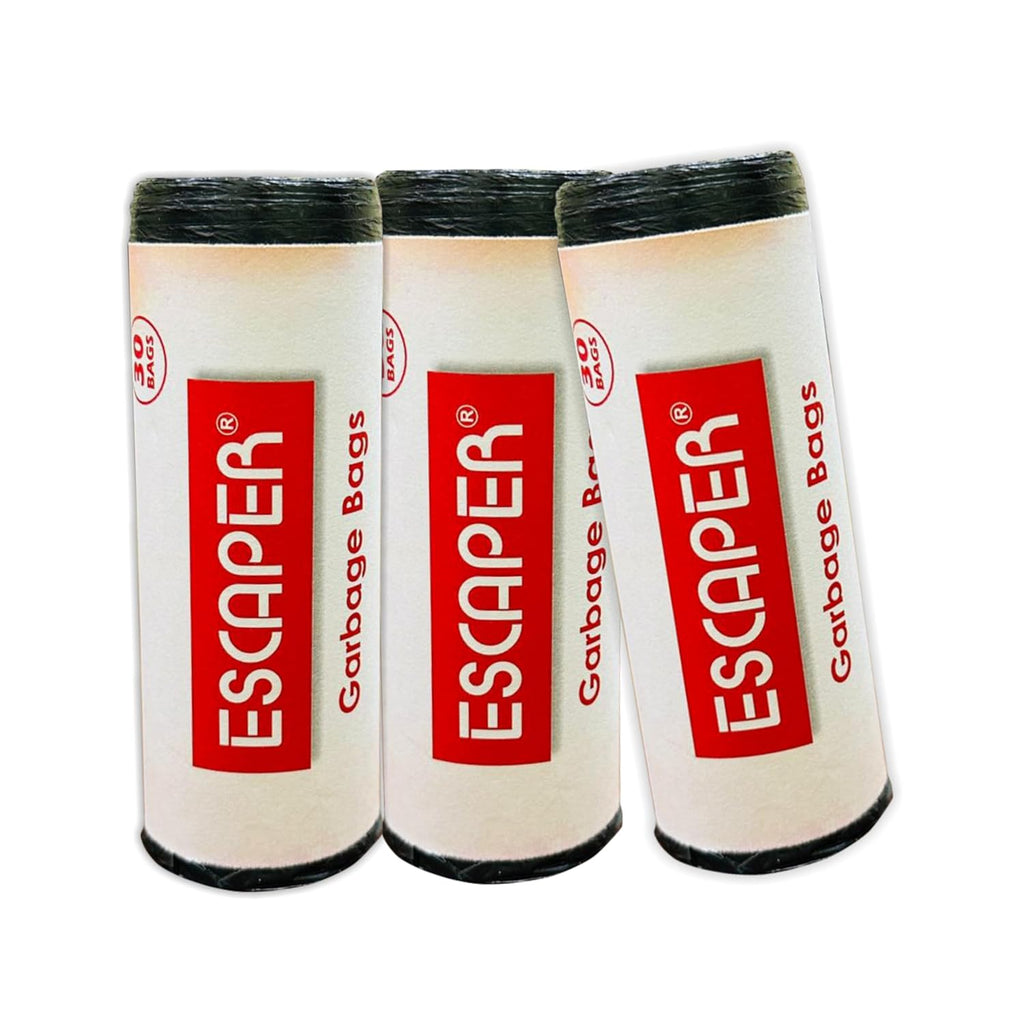 Black Garbage Bags Rolls – Leak-Proof Dustbin Bags for Wet & Dry Waste, Garbage Disposal Bags for Home, Office, Kitchen, Hospitals & Hotels