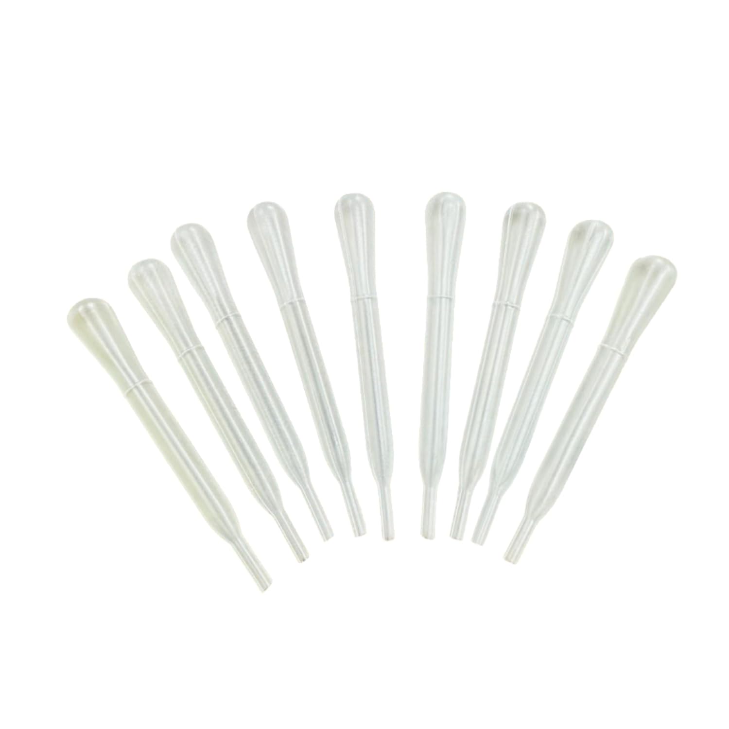 Transparent Plastic Droppers 3ML, (Length-9 Cm) Dropper for Oil, Ink Filler, Transfer Tube, Graduated Pipettes, Dropper for Laboratory Use, Essential Oils, Cosmetics & Fragrances, Lab