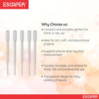 Transparent Plastic Droppers 3ML, (Length-9 Cm) Dropper for Oil, Ink Filler, Transfer Tube, Graduated Pipettes, Dropper for Laboratory Use, Essential Oils, Cosmetics & Fragrances, Lab