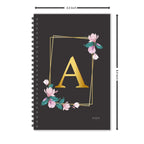 A Letter Notebook (A Initial Notebook) - Laminated Soft Cover A5 Small Ruled Diary with 160 Pages and A Initial Alphabet Design for Kids and Adults
