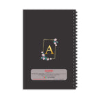 A Letter Notebook (A Initial Notebook) - Laminated Soft Cover A5 Small Ruled Diary with 160 Pages and A Initial Alphabet Design for Kids and Adults