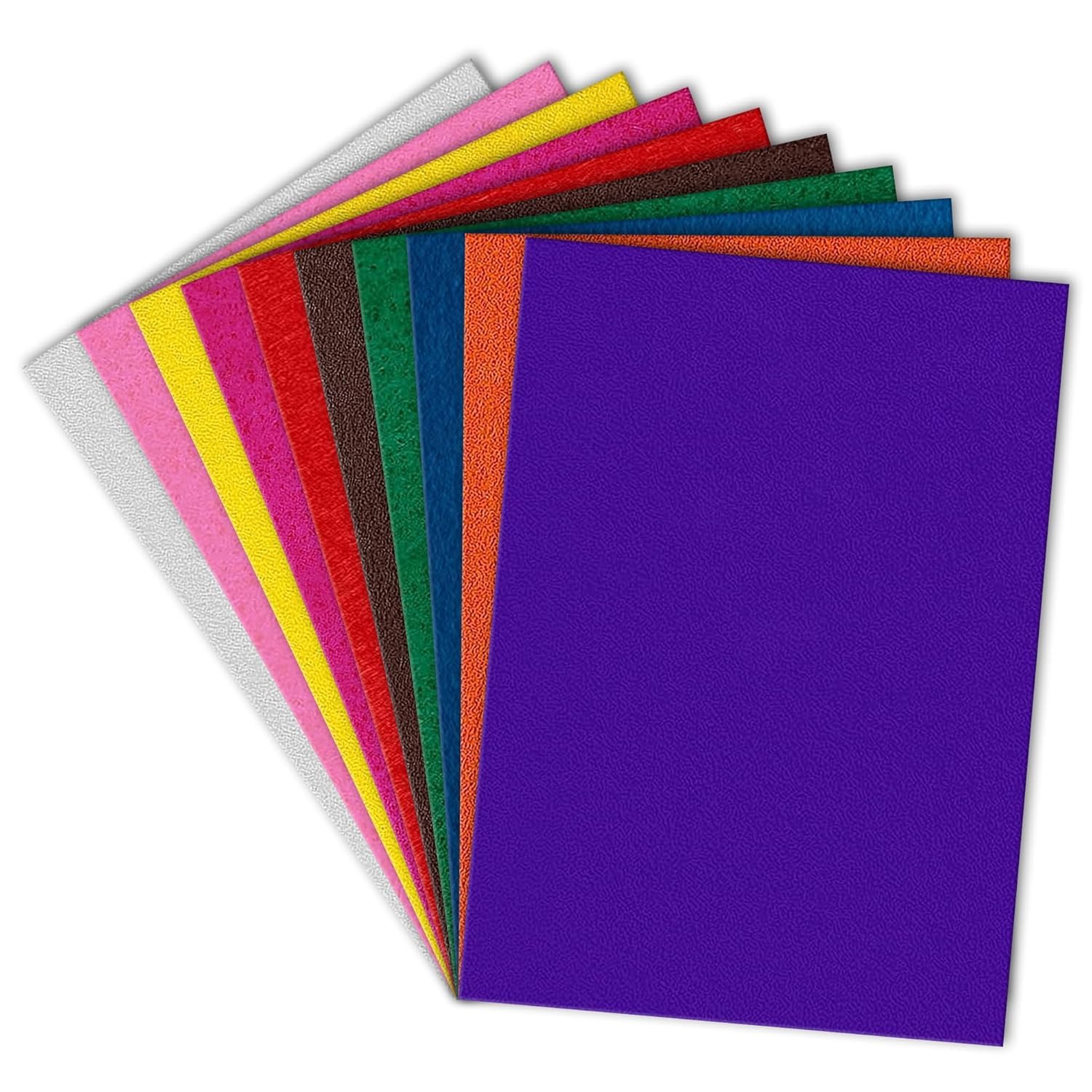 Felt Fabric Sheets for Craft - 2mm Thick Soft (A4 Size), Non Woven Assorted Color Felt Sheets for Sewing, DIY, Scrapbooking, Decorations, Soft Toy Making & School Projects
