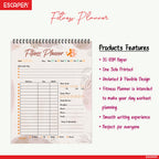 Undated Fitness Planners – 80 Pages, Habit Tracker & Productivity Organizer, 90 GSM Paper, Flexible Weekly Schedule for Students, Professionals & Busy Life