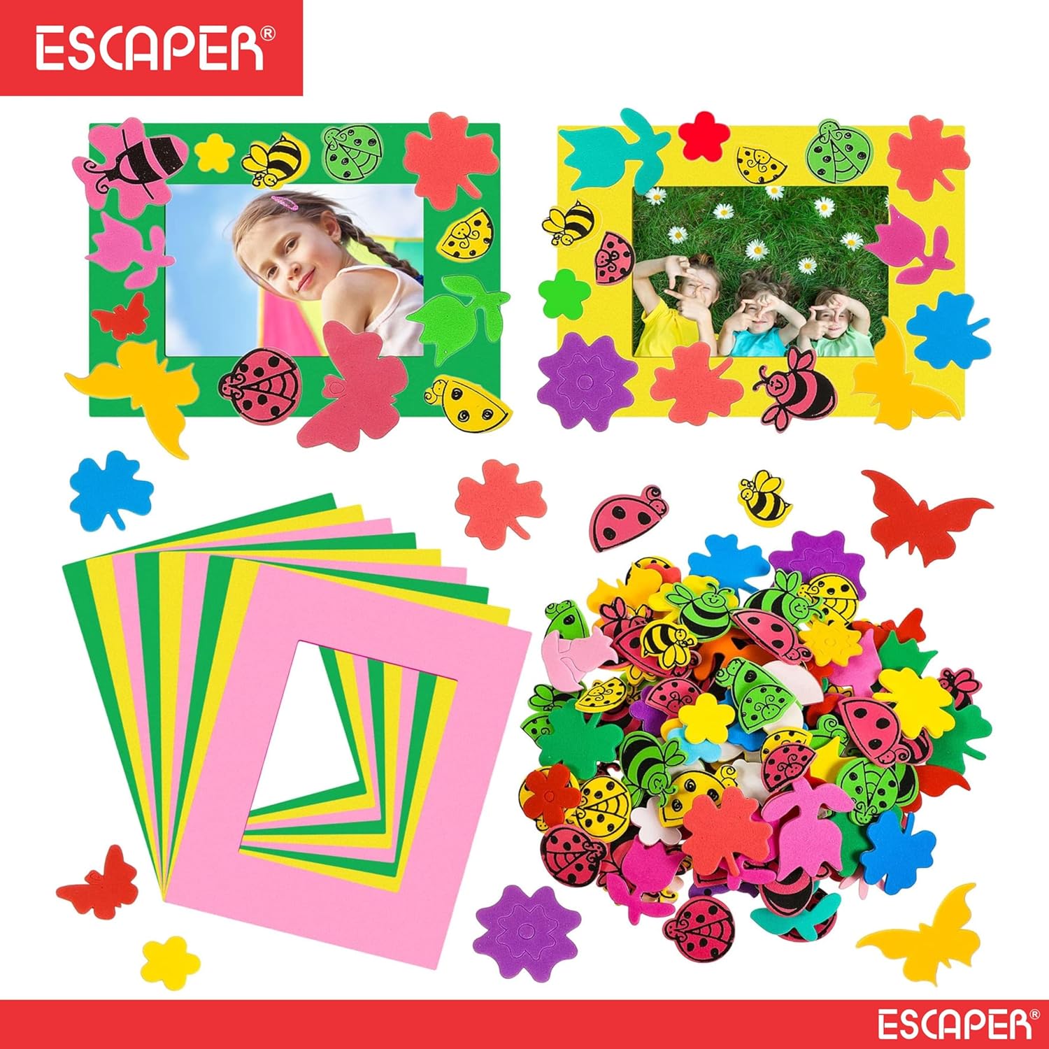 EVA Foam Sheet for Craft and Projects, A4 Size, 1mm Thick, Assorted Colours, Non-Adhesive Foam Sheets for DIY, Scrapbooking, Art and School Crafts