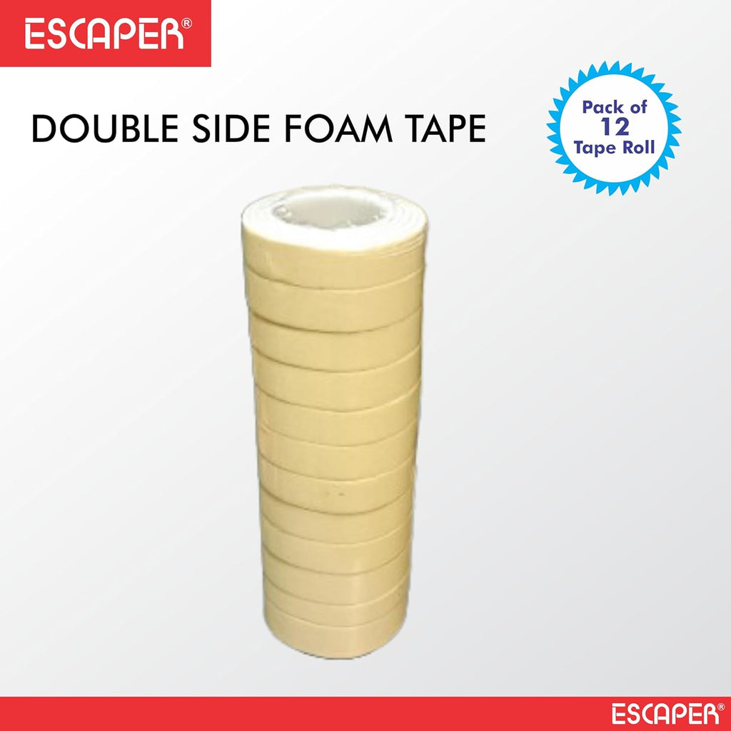 Double Sided Foam Tape 1 Meter Adhesive Acrylic Foam Tape for Craft Work, Car, Photo Frame, Wall Mounting Strong, Home, Office & DIY Projects