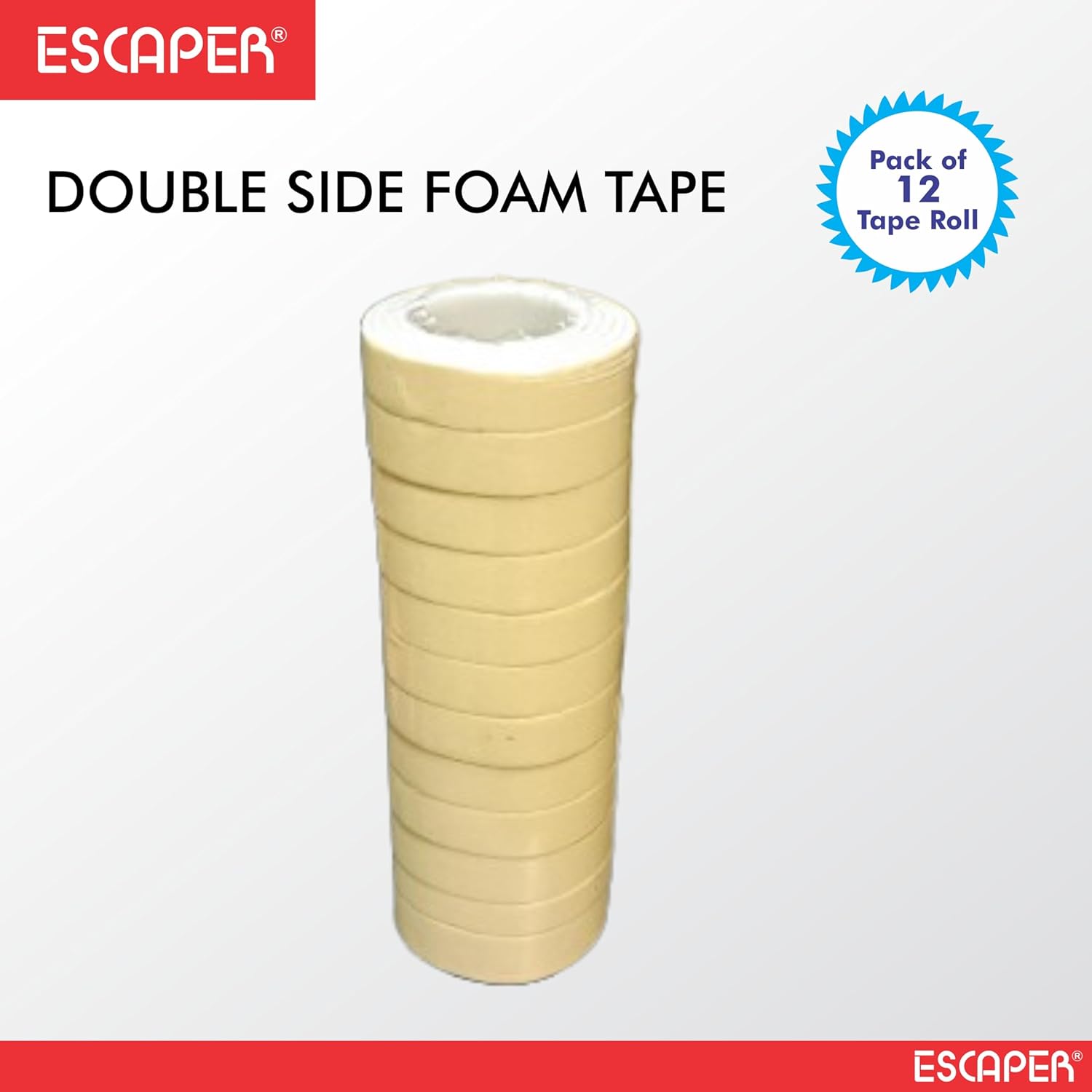 Double Sided Foam Tape 1 Meter Adhesive Acrylic Foam Tape for Craft Work, Car, Photo Frame, Wall Mounting Strong, Home, Office & DIY Projects