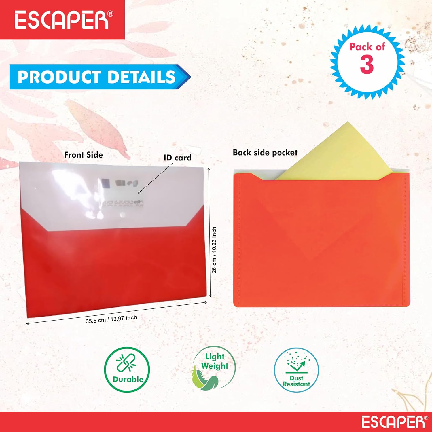 Assorted Colorful File Folder Legal Size (35.5 x 26 CM) Clear Plastic File Folder Bag with Snap Button A4 and Legal Size Clear File Bags for Documents, Certificates and Papers