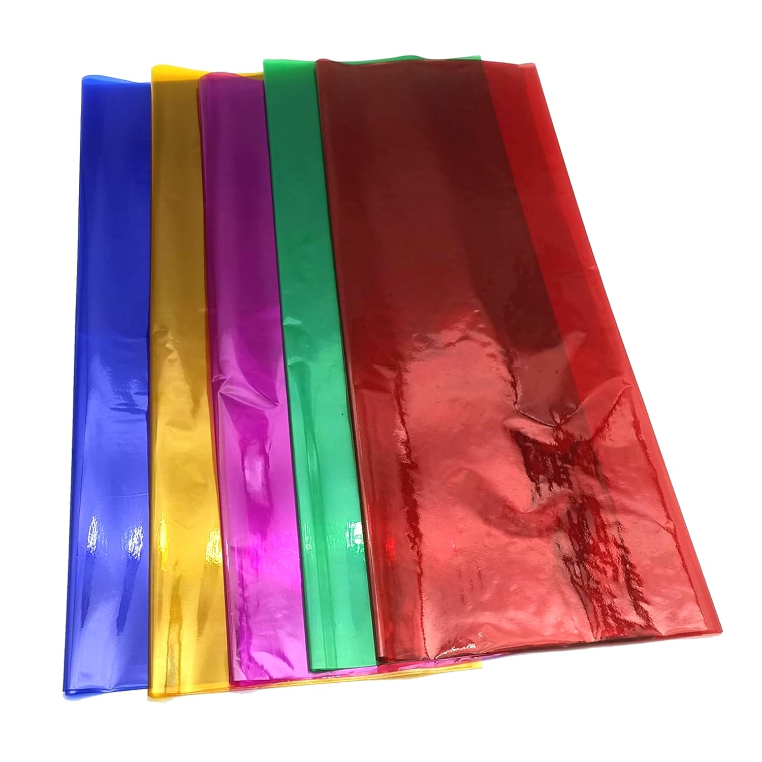 Transparent Cellophane Gelatin Sheets 19x29 Inch Clear Plastic Wrap for Hampers, Baskets, Bouquets, DIY Crafts and Decorative Packing