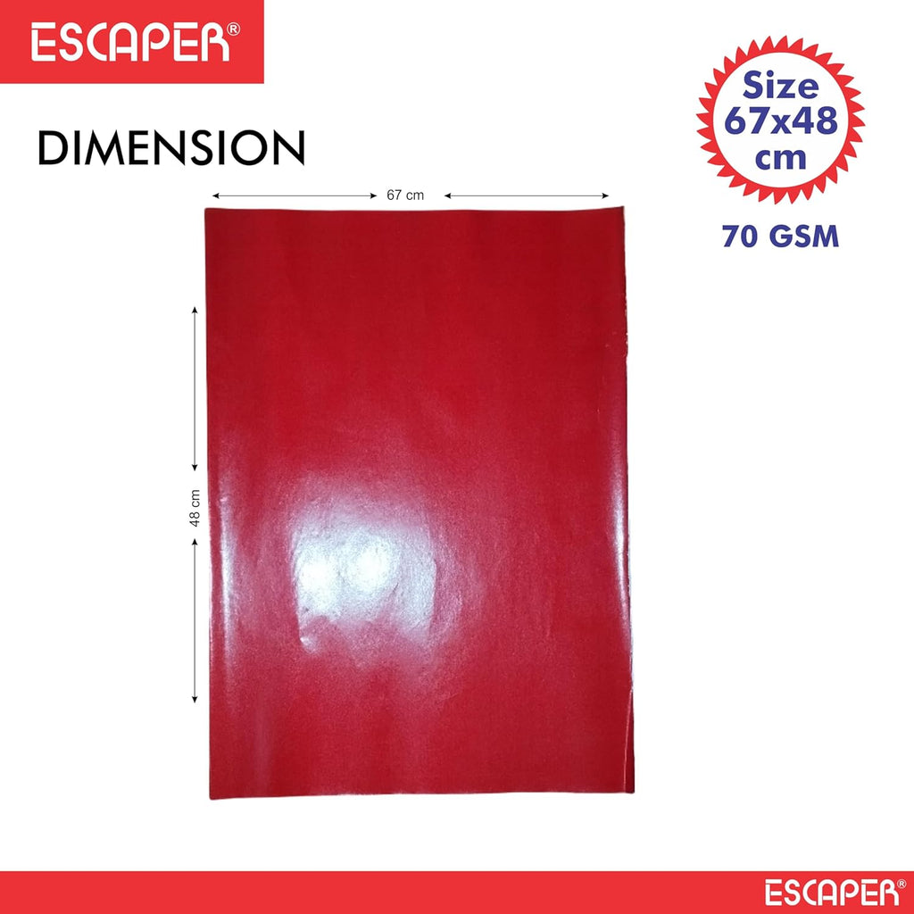 Glaze Paper Sheets (48 x 67 cm - 70 GSM), Assorted Vibrant Colors, Art & Craft Paper for Kids, Poster Making, Card Designing, DIY School Projects, Scrapbooking & Decoration