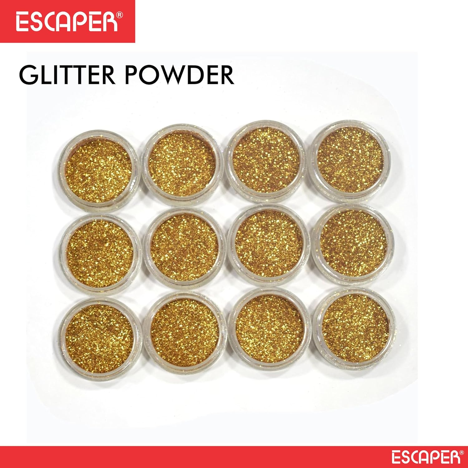 Fine Glitter Sparkle Powder, Dust (Pack of 12), Glitter Set for Resin, Arts and Craft Supplies, Scrapbooking, Paper Decorations and Other Activities
