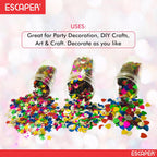 Holographic Glitter Shapes, (Pack of 12) Different Shapes Festival Craft Glitter for Art and Craft, Decorations, School