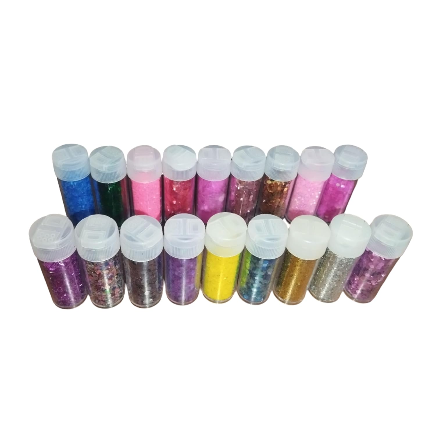 Hexagonal Glitter Shapes for Craft Assorted Color, (Small & Medium Size), Sparkle Glitter Shapes for Resin Art, Card Making, School Projects.