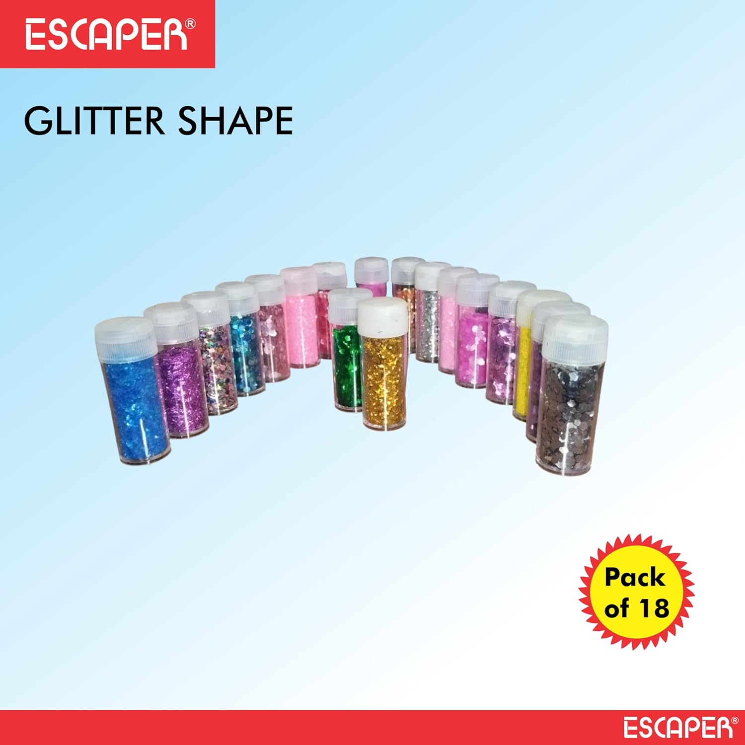 Hexagonal Glitter Shapes for Craft Assorted Color, (Small & Medium Size), Sparkle Glitter Shapes for Resin Art, Card Making, School Projects.