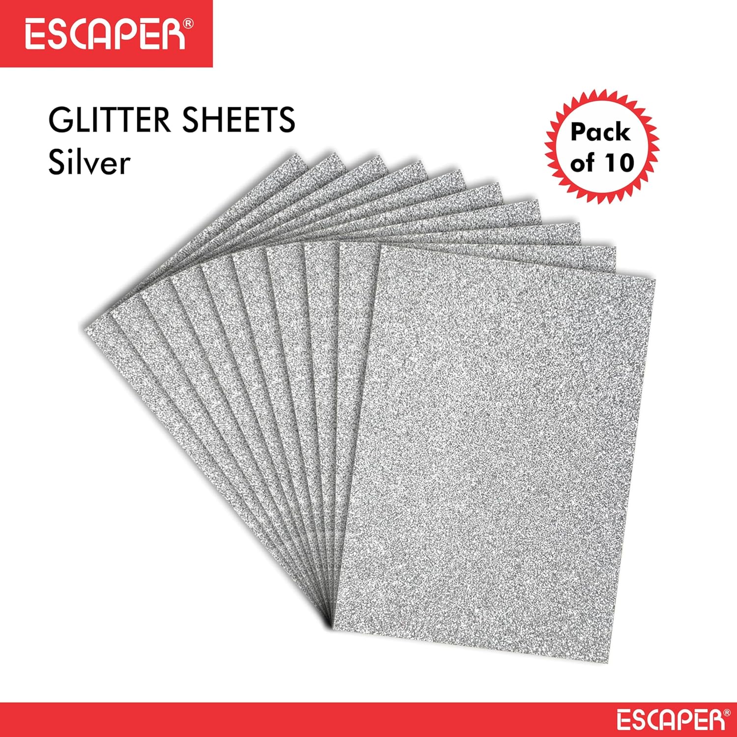 Glitter Sheets for Art & Craft A3 Size Non-Adhesive, Mix-Color Sparkle Sheet for DIY Projects, Scrapbooking, School & Home Crafts