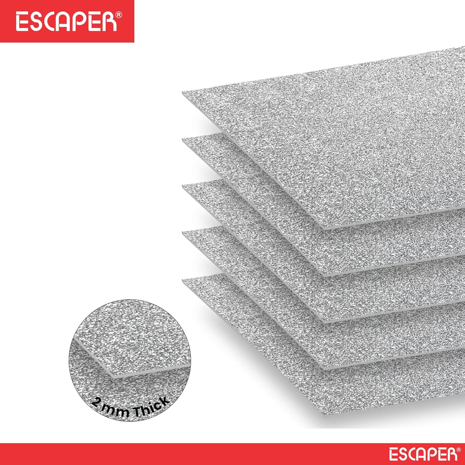 Glitter Sheets for Art & Craft A3 Size Non-Adhesive, Mix-Color Sparkle Sheet for DIY Projects, Scrapbooking, School & Home Crafts