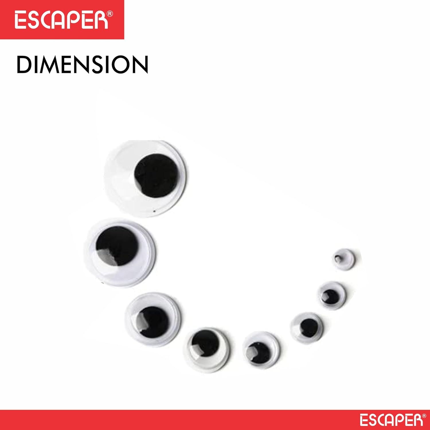Googly Eyes for Craft, Assorted Sizes (Pack of 300), Wiggly Eyes for DIY Projects, Dolls, Soft Toys, Art Decorations, Fun Craft Supplies for Kids and Adults