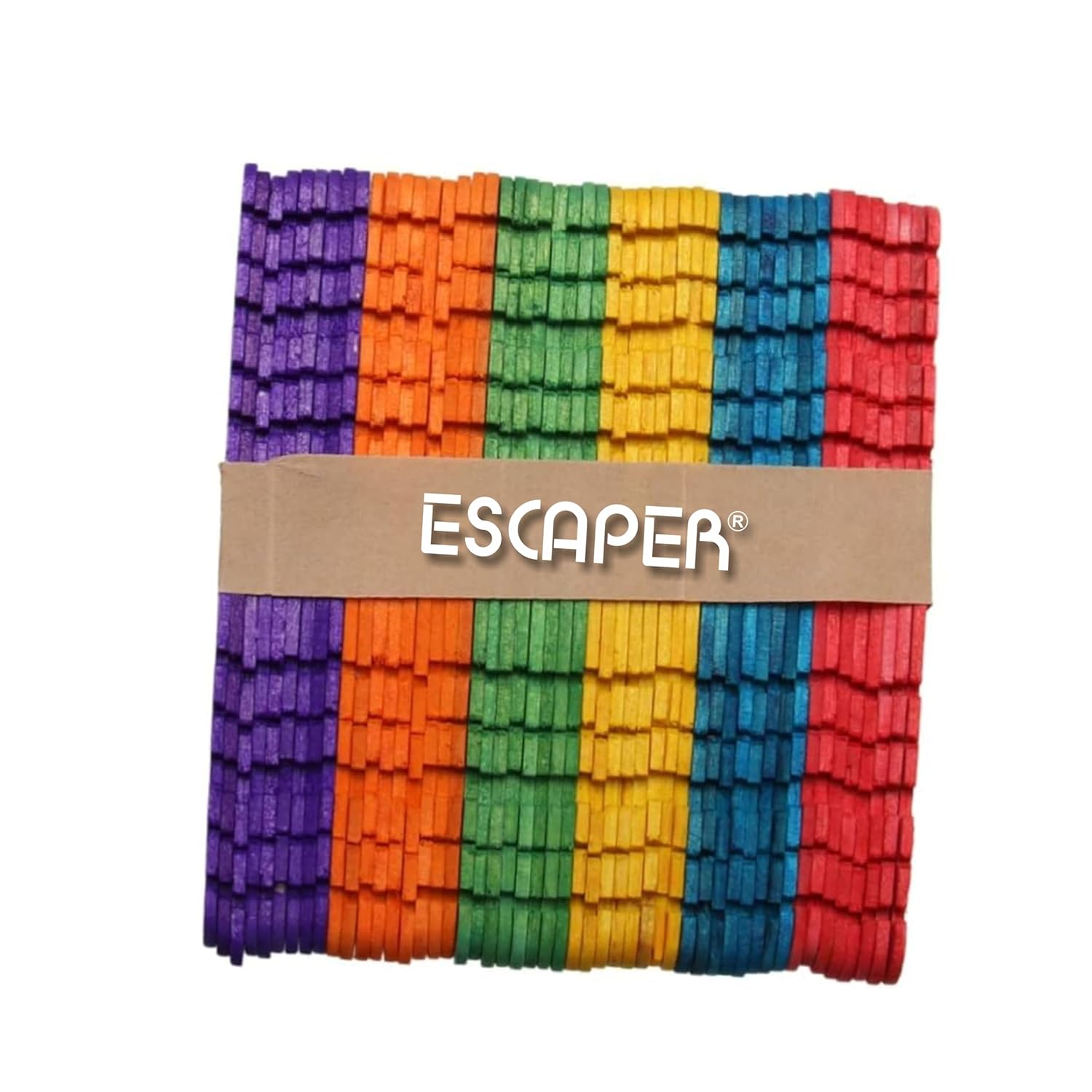 Zig Zag Ice Cream Sticks for Craft Work, (Pack OF 100) Colorful & Plain Wooden Popsicle Ice Cream Sticks for Kids DIY Art, School Projects, Birthday Activities & Handmade Decorations