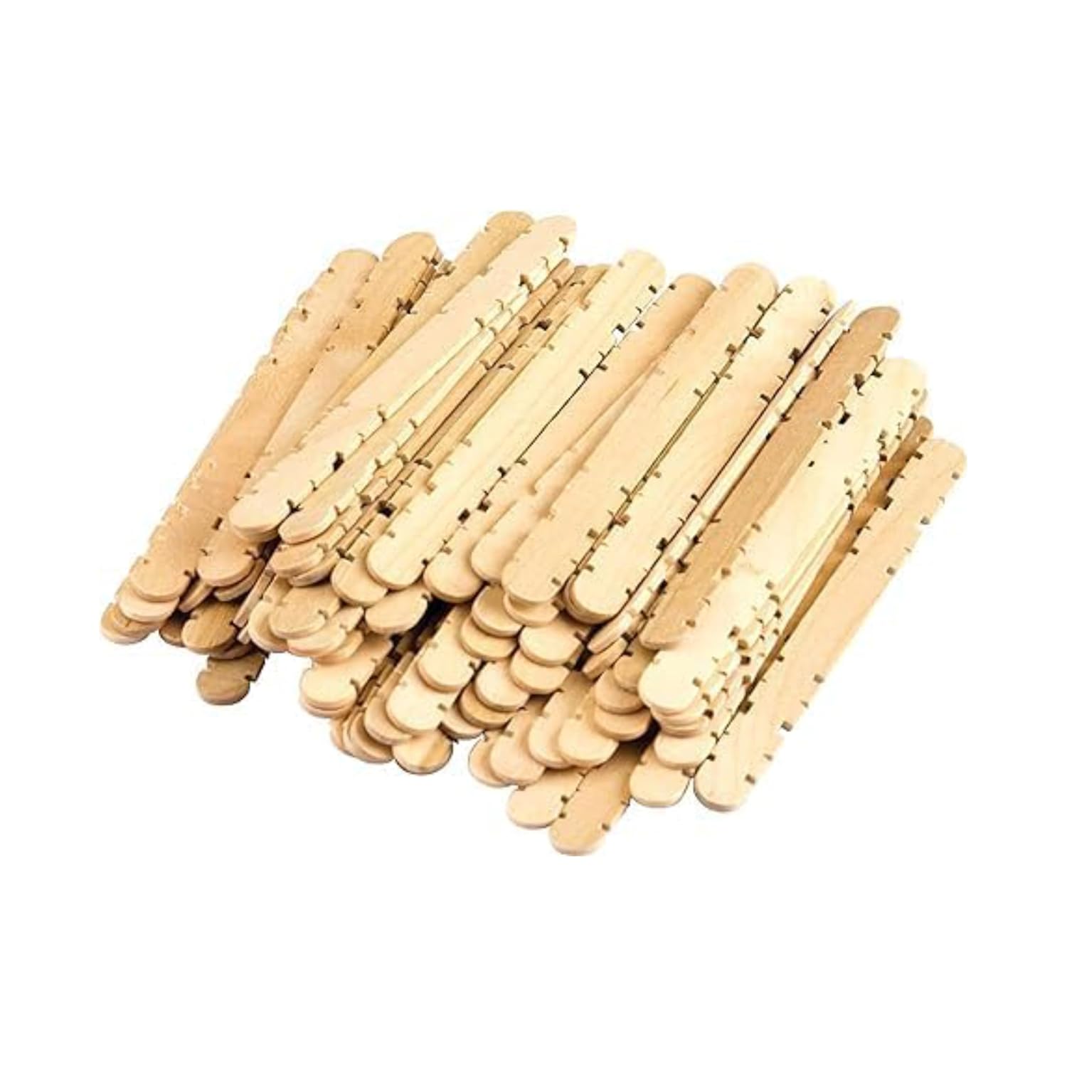 Zig Zag Ice Cream Sticks for Craft Work, (Pack OF 100) Colorful & Plain Wooden Popsicle Ice Cream Sticks for Kids DIY Art, School Projects, Birthday Activities & Handmade Decorations