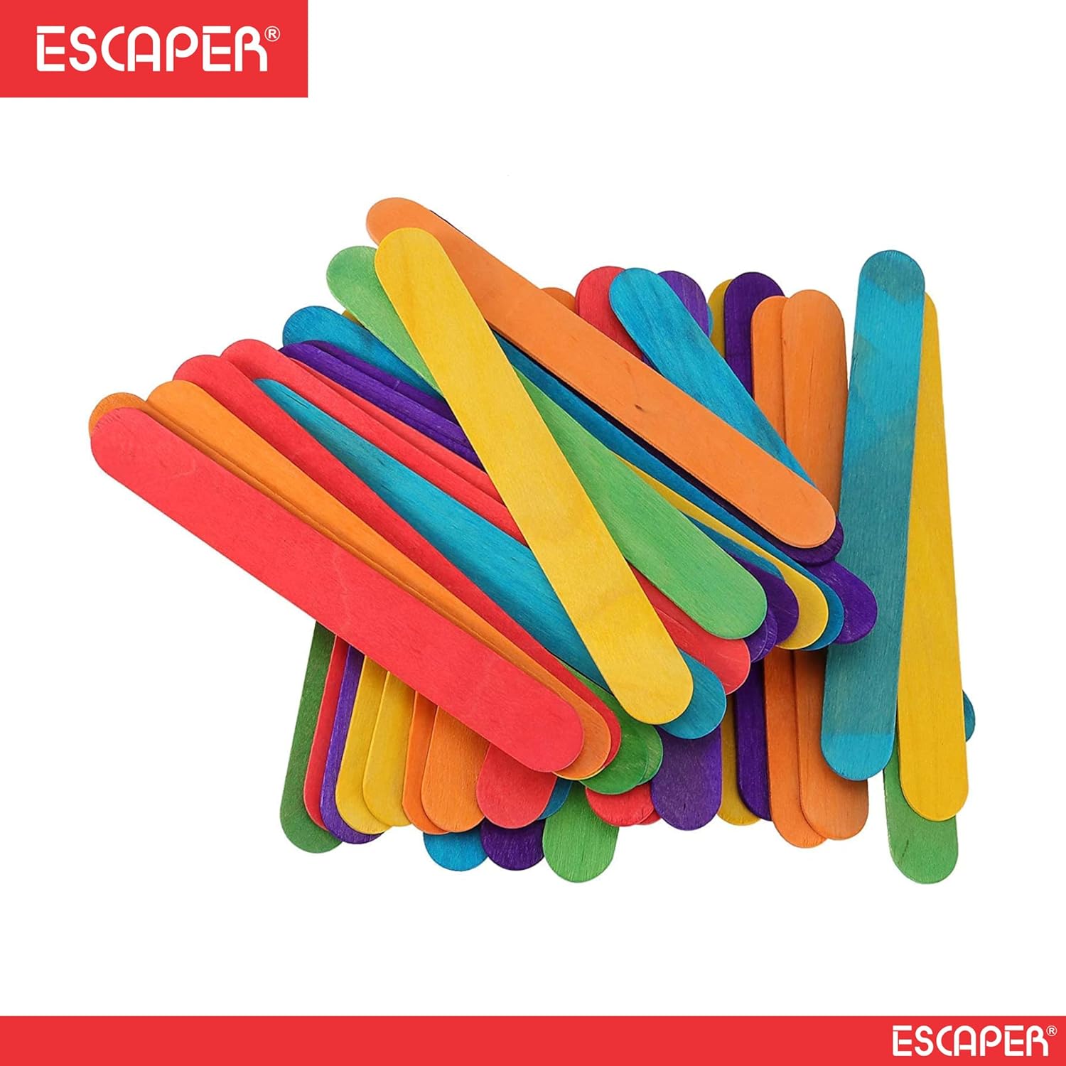 Popsicle Natural Wood Ice Cream Sticks, Smooth Finish Craft Sticks for DIY, Arts & Craft Projects, Activities, Kids Crafting, House Building Popsicle