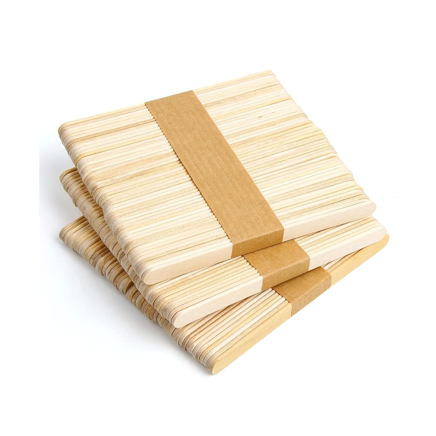 Popsicle Natural Wood Ice Cream Sticks, Smooth Finish Craft Sticks for DIY, Arts & Craft Projects, Activities, Kids Crafting, House Building Popsicle