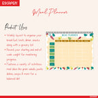 Undated Meal Planners – 80 Pages, Habit Tracker & Productivity Organizer, 90 GSM Paper, Flexible Weekly Schedule for Students, Professionals & Busy Life