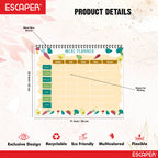 Undated Meal Planners – 80 Pages, Habit Tracker & Productivity Organizer, 90 GSM Paper, Flexible Weekly Schedule for Students, Professionals & Busy Life