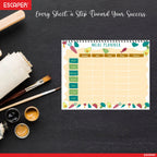 Undated Meal Planners – 80 Pages, Habit Tracker & Productivity Organizer, 90 GSM Paper, Flexible Weekly Schedule for Students, Professionals & Busy Life