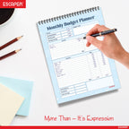 Undated Monthly Budget Planner – 48 Pages - 4 Years Planning Space, (8.5"x11" Inch) Spiral Bound Financial Organizer, Expense Tracker, Bill & Savings Planner