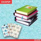 Notebook Name Stickers for School Kids (90x54 mm) Self Adhesive Easy to Write On Book Name Labels for Girls, Boys, Students