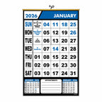Wall Calendar Hanging for Home & Office Use, Office Wall Calendar 2026 Hanging, Home Wall Calendar Hanging, Indian Holidays Mentioned, Appointment Planning