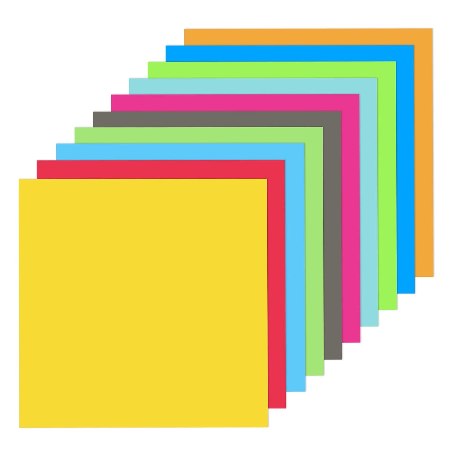 Origami Paper for Craft - 15 x 15 cm - 80 GSM - 100 Sheets - Double Sided Color, Assorted Colors, Origami Sheets for Kids, Art and Craft Material, Paper Folding, DIY Projects