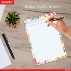Designer Paper Sheets A4 – One Side Ruled – 90 GSM Project Paper for School Assignments, Craft Work, Art Projects & Office Use