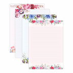 Floral Theme Designer A4 Paper Sheets – 90 GSM Writing Paper – One Side Ruled & One Side Blank – For School Projects, Assignments, Office Use & Printing