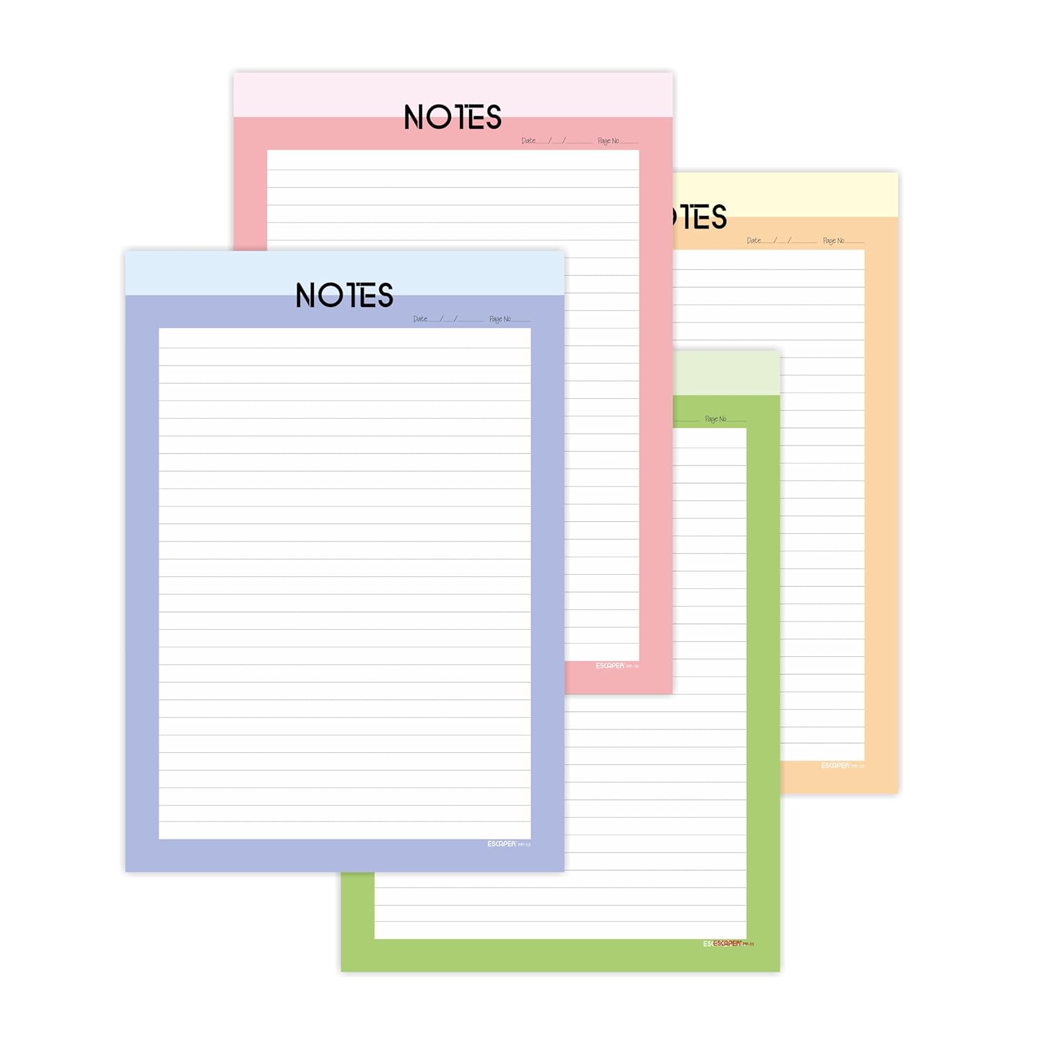 Pastel Theme Designer A4 Paper Sheets – 90 GSM Writing Paper – One Side Ruled & One Side Blank – For School Projects, Assignments, Office Use & Printing
